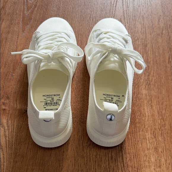 BP Women's Cream Lace-Up Sneakers - Picture 3 of 7